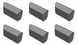 K20、K21型用於鑲製十字與（yǔ）X型硬質（zhì）合金釺頭用（yòng）釺（qiān）片